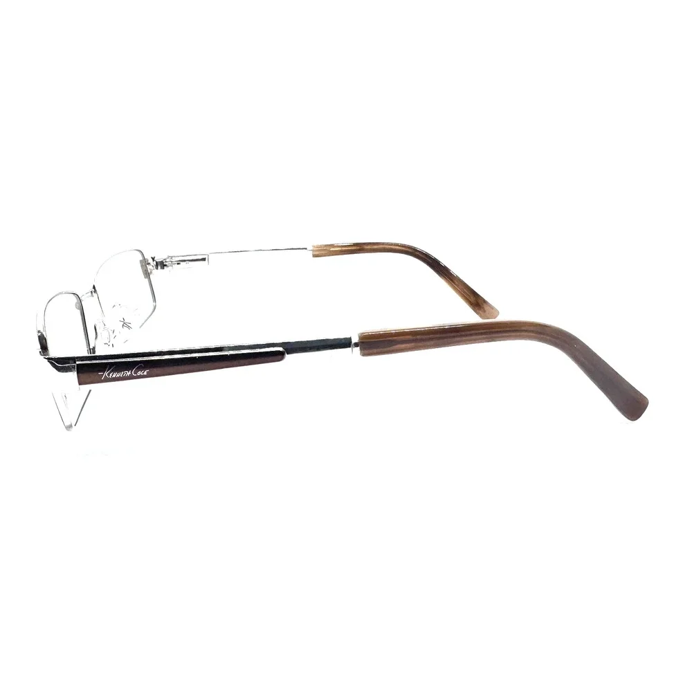 KENNETH COLE KC162 BROWN SILVER EYEGLASSES FRAMES 52-16-135 AUTHENTIC